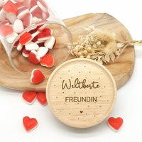 Vorratsglas/Keksdose Mit Gravur "Weltbeste Freundin - Erzieherin Patentante Nachbarin Oma" Individualisierbar 2 Größen von catinaboxde