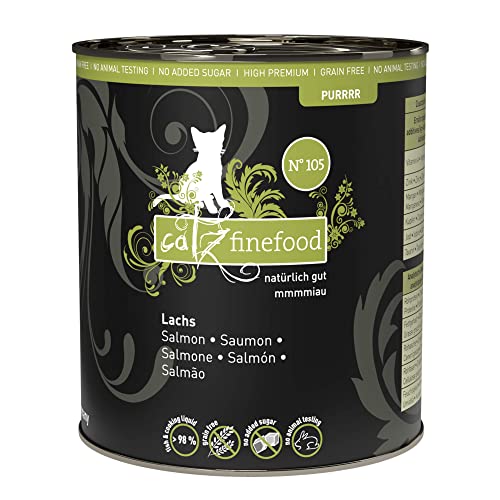 catz finefood Purrrr Lachs Monoprotein Katzenfutter nass N° 105, für ernährungssensible Katzen, 6 x 750 g catz finefood Purrrr Lachs Monoprotein Katzenfutter nass N° 105, für ernährungssensible Katzen, 6 x 750 g von catz finefood