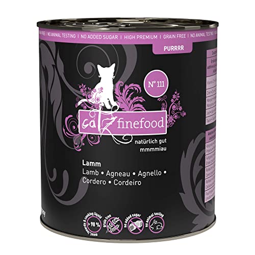 catz finefood Purrrr Lamm Monoprotein Katzenfutter nass N° 111, für ernährungssensible Katzen, 70% Fleischanteil, 6 x 800 g Dose catz finefood Purrrr Lamm Monoprotein Katzenfutter nass N° 111, für ernährungssensible Katzen, 70% Fleischanteil, 6 x 800 g Dose von catz finefood