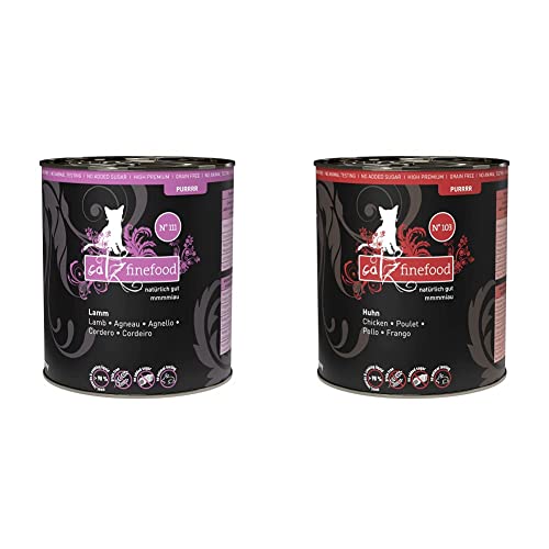 catz finefood Purrrr Lamm Monoprotein Katzenfutter nass N° 111,70% Fleischanteil, 6 x 800 g Dose & Purrrr Huhn Monoprotein Katzenfutter nass N° 103, 70% Fleischanteil, 6 x 800g Dose catz finefood Purrrr Lamm Monoprotein Katzenfutter nass N° 111,70% Fleischanteil, 6 x 800 g Dose & Purrrr Huhn Monoprotein Katzenfutter nass N° 103, 70% Fleischanteil, 6 x 800g Dose von catz finefood