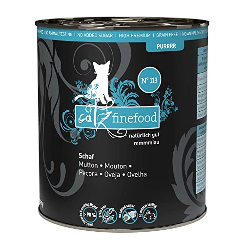 catz finefood Purrrr Schaf Monoprotein Katzenfutter nass N° 113, für ernährungssensible Katzen, 70% Fleischanteil, 6 x 800 g Dose catz finefood Purrrr Schaf Monoprotein Katzenfutter nass N° 113, für ernährungssensible Katzen, 70% Fleischanteil, 6 x 800 g Dose von catz finefood