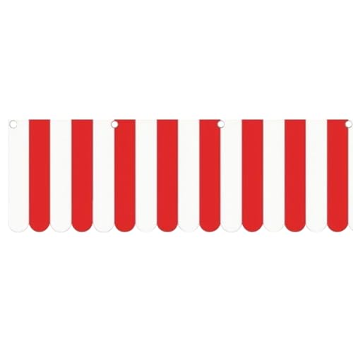 ccHuDE 25 x 200 cm rot und weiß gestreiftes Zirkusbanner Karneval Banner Hintergrund Markise Wanddekoration Zirkus Thema Party Dekoration Karneval Standdekor ccHuDE 25 x 200 cm rot und weiß gestreiftes Zirkusbanner Karneval Banner Hintergrund Markise Wanddekoration Zirkus Thema Party Dekoration Karneval Standdekor von ccHuDE