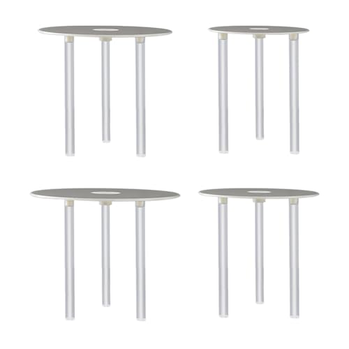 ccHuDE 4 Sets Kuchen-Etagenstützen-Set, Kuchendübelstäbe, transparente Kunststoff-Kuchentrenner Platten, Kuchen-Stützstäbe, Stäbchen, gestufte Kuchenbretter zum Stapeln von Kuchen von ccHuDE