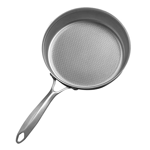 MJWDP Titanbratpfanne, Küchenkochgeschirr, Nonstick Pan Gebratenes Steak und Ei, Induktion kompatibel for Küchenrestaurant (Color : A, Size : 24cm) von ccgcs