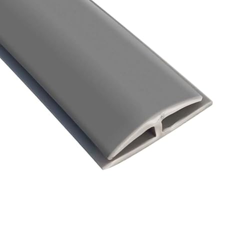 PVC-Übergangsleiste for Teppich und Fliesen – einfach zu installierende Kantenleiste for Teppich- und Bodeneinfassungen, anpassbare Größe(Gray,Length 9m(29.5ft)) von cchhHUAc