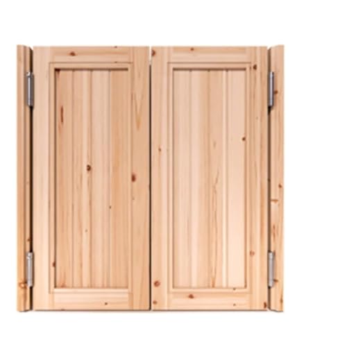 Schwingtüren aus Massivholz in Handelsqualität mit automatisch schließenden Scharnieren – Robuste Trennwand for Bar und Büro(W75cmxH90cm(29.5"x35.4")) von cchhHUAc