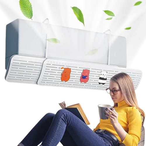 Deflektor für Luftdüsen – verstellbarer Deflektor für Klimaanlage | Winkelhalterung 180 Grad Ersatz Montage ohne Löcher für Öfen Ventilator von ccuzs