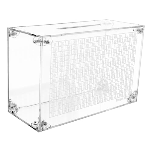 Digital Bank with Counter, Transparent Money Saving Jar, Coin Collection Pot Designed to Accommodate Various Coin Sizes and Paper Bills, for Kids and Adults 9.13x3.74 in von ccuzs