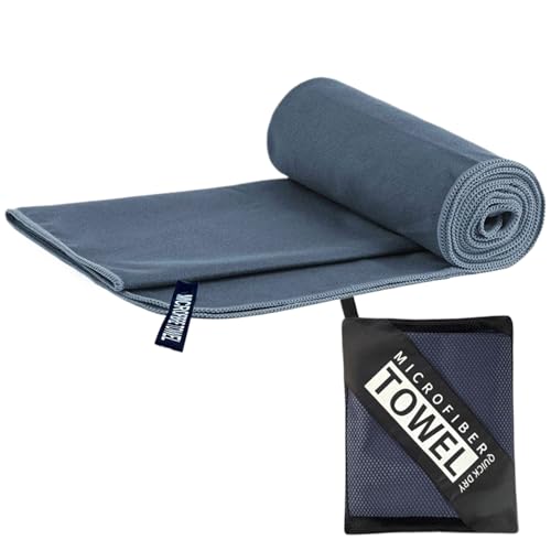 Schnelles trockenes Handtuch - Mikrofaser -Reisebadblatt | Super saugfähiges weiches Handtuch für Dusche, Fitness, Training, Rucksack, Pilates, Schwimmen, Yoga und Strandfahrten 15,75 x 31,5 Zoll von ccuzs