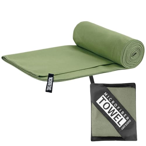 Schnelles trockenes Handtuch - Mikrofaser -Reisebadblatt | Super saugfähiges weiches Handtuch für Dusche, Fitness, Training, Rucksack, Pilates, Schwimmen, Yoga und Strandfahrten 15,75 x 31,5 Zoll von ccuzs