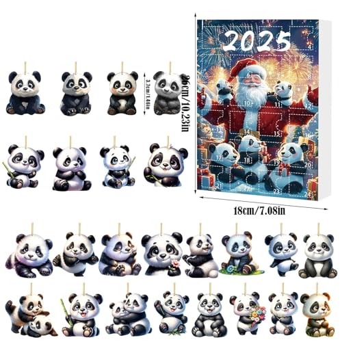 Weihnachtskalender Advent 2025-24 Tage 2d Panda Charm Countdown | Festliche Anhängerdekoration Für Türen, Filialen, Eingangsbereiche, Fenster, Urlaubsfeiern Im Innenbereich Und Saisonale Hausausstel von ccuzs