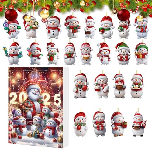Weihnachtskalender Countdown – 2D-Acryl-Kalender-Ornament | -Thema, Baumschmuck, Tischdekoration, Fensterdisplay für Teenager, Kinder, Mädchen, Frauen, Erwachsene von ccuzs