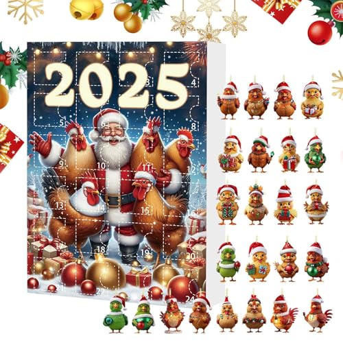 Weihnachtsschmuck Advent - 24 -Tage -Countdown -Kalender mit 2D -Acrylkicher -Anhängen, Tierzauber für Baum, Rückspiegel, Zuhause, Tür, Wand, Fenster, Party, Kinder, Erwachsene Weihnachtsschmuck Advent - 24 -Tage -Countdown -Kalender mit 2D -Acrylkicher -Anhängen, Tierzauber für Baum, Rückspiegel, Zuhause, Tür, Wand, Fenster, Party, Kinder, Erwachsene von ccuzs