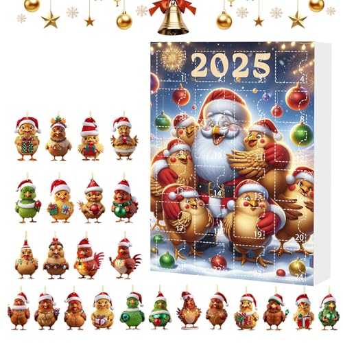 Weihnachtsschmuck Advent - 24 -Tage -Countdown -Kalender mit 2D -Acrylkicher -Anhängen, Tierzauber für Baum, Rückspiegel, Zuhause, Tür, Wand, Fenster, Party, Kinder, Erwachsene Weihnachtsschmuck Advent - 24 -Tage -Countdown -Kalender mit 2D -Acrylkicher -Anhängen, Tierzauber für Baum, Rückspiegel, Zuhause, Tür, Wand, Fenster, Party, Kinder, Erwachsene von ccuzs