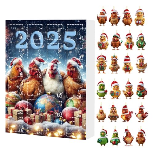 Weihnachtsschmuck Advent - 24 -Tage -Countdown -Kalender mit 2D -Acrylkicher -Anhängen, Tierzauber für Baum, Rückspiegel, Zuhause, Tür, Wand, Fenster, Party, Kinder, Erwachsene Weihnachtsschmuck Advent - 24 -Tage -Countdown -Kalender mit 2D -Acrylkicher -Anhängen, Tierzauber für Baum, Rückspiegel, Zuhause, Tür, Wand, Fenster, Party, Kinder, Erwachsene von ccuzs