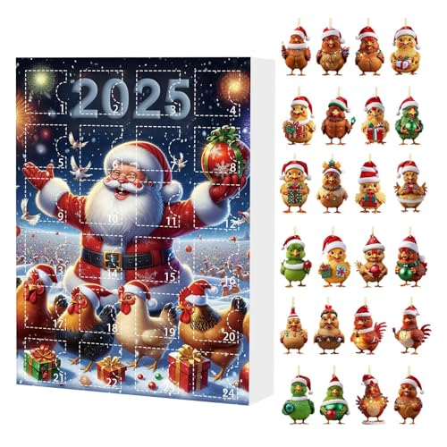 Weihnachtsschmuck Advent - 24 -Tage -Countdown -Kalender mit 2D -Acrylkicher -Anhängen, Tierzauber für Baum, Rückspiegel, Zuhause, Tür, Wand, Fenster, Party, Kinder, Erwachsene Weihnachtsschmuck Advent - 24 -Tage -Countdown -Kalender mit 2D -Acrylkicher -Anhängen, Tierzauber für Baum, Rückspiegel, Zuhause, Tür, Wand, Fenster, Party, Kinder, Erwachsene von ccuzs