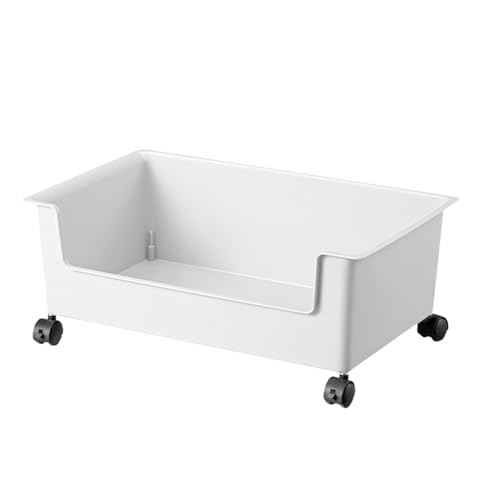 ccuzs Book Storage Cart, Room Rolling Bookshelf, Thickened Rolling Cart, 15.35x11.22x6.1 Inches Portable Movable Home Shelf with Wheels, Multipurpose Organizer for Books, Toys and Snacks von ccuzs