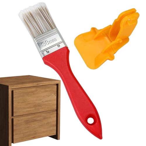 ccuzs Edge Paint Brush, Wooden Handle Trim, Multifunctional Corner Paintbrush Handheld Painting Tool, Edger Brush Paint for Smooth and Precise Drawings Corners, 8.07x2.17 Inches ccuzs Edge Paint Brush, Wooden Handle Trim, Multifunctional Corner Paintbrush Handheld Painting Tool, Edger Brush Paint for Smooth and Precise Drawings Corners, 8.07x2.17 Inches von ccuzs