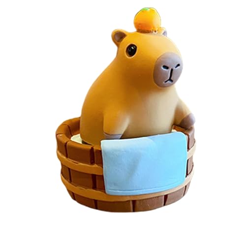 ccuzs Miniature Resin Capybara, Car Dashboard Figurine, Collectible Animal Sculpture, Cute Capybara Decor for Home, Desktop and Bookshelf Display, Material: Harz von ccuzs