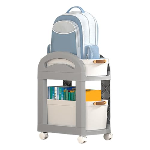 ccuzs Under Desk Storage Cart, 2-Tier Trolley Cart with Wheels,15.75x10.04x18.74 Inches, Multi-Functional Textbook Storage Trolley for Workplace, Bedroom, Classroom, 2-Tier Wheels ccuzs Under Desk Storage Cart, 2-Tier Trolley Cart with Wheels,15.75x10.04x18.74 Inches, Multi-Functional Textbook Storage Trolley for Workplace, Bedroom, Classroom, 2-Tier Wheels von ccuzs