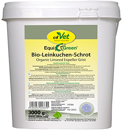 EquiGreen Bio-Leinkuchen-Schrot 3kg EquiGreen Bio-Leinkuchen-Schrot 3kg von cdVet