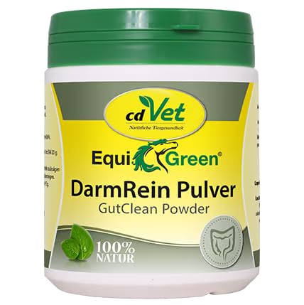 EquiGreen DarmRein Pulver 300 g | Ergänzungsfuttermittel für Pferde zur ernährungsbedingten Unterstützung der Darmflora von cdVet