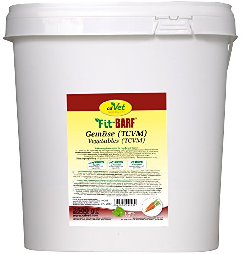 Fit-BARF Gemüse (TCVM) 2,5kg - Getreidefreie Alternative für Hunde & Katzen, Mit Topinambur & Karotte von cdVet