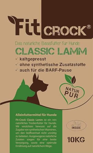 cdVet Fit-Crock Hundefutter trocken Classic Lamm Maxi 10 kg, glutenfrei von cdVet