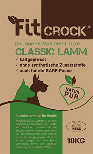 cdVet Fit-Crock Hundefutter trocken Classic Lamm Maxi 10 kg, glutenfrei von cdVet