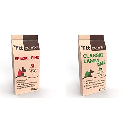 cdVet Fit-Crock Hundefutter trocken Spezial Rind Mini 10 kg, purinarm & getreidefrei & Fit-Crock Hundefutter trocken Classic Lamm Maxi 10 kg, glutenfrei cdVet Fit-Crock Hundefutter trocken Spezial Rind Mini 10 kg, purinarm & getreidefrei & Fit-Crock Hundefutter trocken Classic Lamm Maxi 10 kg, glutenfrei von cdVet