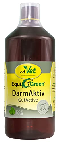 cdVet Naturprodukte EquiGreen DarmAktiv Pferd 1 Liter - Unterstützung der Darmkondition - Verdauungsprobleme - Darmflora - Immunsystem - wertvolle Milchsäuren+Antioxidantien+Enzyme+Vitamine - von cdVet