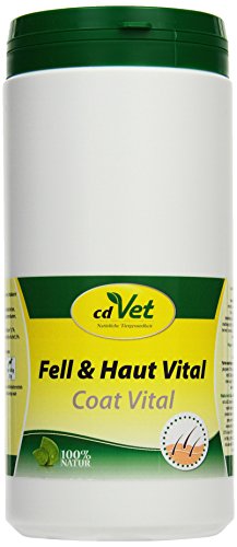 cdVet Naturprodukte Fell & Haut Vital Hund & Katze 750 g - Hund, Katze - Ergänzungsfuttermittel - Fell + Hautprobleme - Fellwechsel - Organismusunterstützung - Haarbruch - Schuppen - Haarverlust - von cdVet