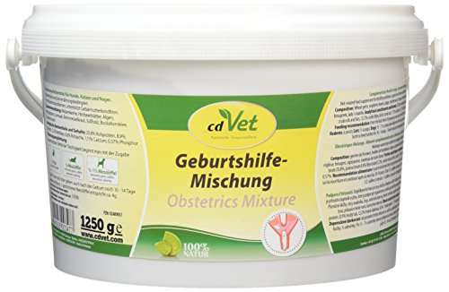 cdVet Naturprodukte Geburtshilfe-Mischung 1,25 kg - Hund, Katze, Nager - Ergänzungsfuttermittel - Unterstützung des Geburtsverlauf + Entwicklung des Embryos- Regeneration der Gebärmutter nach Geburt - von cdVet