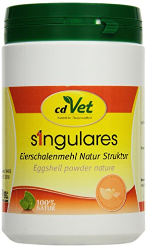 cdVet Naturprodukte Singulares Eierschalenmehl Natur Struktur 1 kg - Hund, Katze - Calciumquelle - bei Rohfütterung+knochenfreier Ernährung - bekömmlich bei Wachstum+Trächtigkeit+Laktation - von cdVet