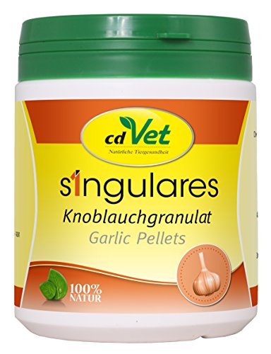 cdVet Naturprodukte Singulares Knoblauchgranulat 300 g - Pferd - natürlicher Insektenschutz - Schutz vor Endo-, und Ektoparasiten - insektenabwehrende Wirkung - überdeckt Eigengeruch - Gesundheit - von cdVet