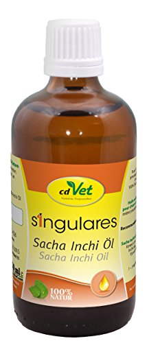 cdVet Naturprodukte Singulares Sacha Inchi Öl 100 ml - Hund, Katze - Futterergänzung - Hohe Verdaulichkeit - reich an Vitamin A+E - Omega 3-, Omega 6-, Omega 9 Fettsäuren - 100% Natur - von cdVet