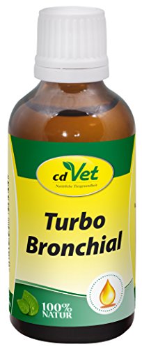 cdVet Naturprodukte TurboBronchial 50 ml - ätherische Öle - Eucalyptus + Salbei + Anis + Kümmel + Thymian - Unterstützung der Atemwege -, 412 von cdVet