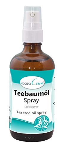 cdVet Naturprodukte casaCare Teebaumöl Spray 100 ml - Duftölspray - angenehmer + frischer Duft - Reinigung der Atemluft - Verbesserung Raumklima - ätherische Öle - Wohlbefinden - natürlich - von cdVet