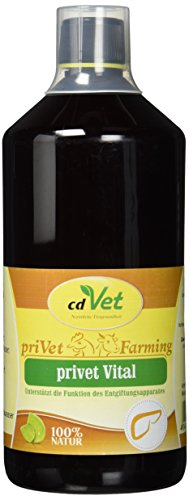 cdVet Naturprodukte privet Vital 1 Liter - Schwein, Esel, Geflügel, Kaninchen - flüssiges Ergänzungsfuttermittel - Unterstützung des Immunsystems + der Verdauungsorgane - gesundes Fell - Versorgung - von cdVet