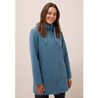 Cecil Fellimitatmantel mit Kapuze mit Tunnelzugband von cecil