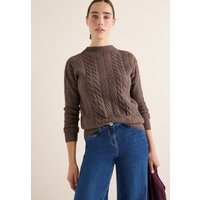 Cecil Strickpullover mit Turtle Neck, Zopfmuster von cecil