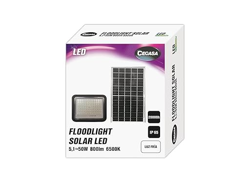 CEGASA Floodlight Solar LED 5.4-50W 800LM 6500K IP65 von cegasa