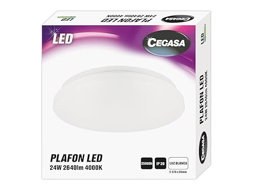 cegasa LED-Deckenleuchte, 24 W, lm, 4000 K, IP20 von cegasa