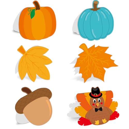 Thanksgiving-Tischkarten, 48 Stück, Truthahn-Kürbis, gefaltete Tischzeltkarten, Sitzplatz, Name, Herbst, Ausschnitte für Esstische Thanksgiving-Tischkarten, 48 Stück, Truthahn-Kürbis, gefaltete Tischzeltkarten, Sitzplatz, Name, Herbst, Ausschnitte für Esstische von ceiba tree