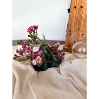 Flache Vase Blau-Grün-Braun Flache Vase Blau-Grün-Braun von celebrateandlive