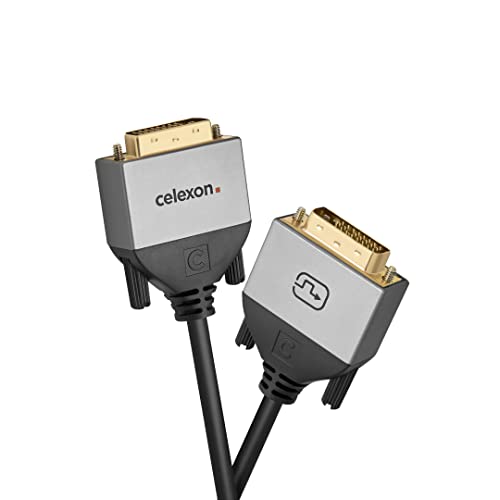celexon DVI Dual Link Kabel 2,0m - DVI-D (24+1) Stecker auf DVI-D (24+1) Stecker - Plug & Play - Professional Line von celexon