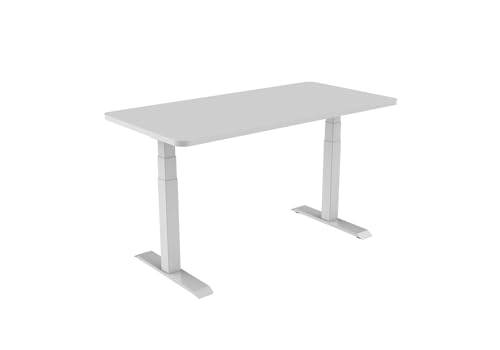 celexon elektrisch höhenverstellbarer Schreibtisch weiß Pro eAdjust - stufenlos Verstellbarer Schreibtisch inkl. Tischplatte 150 x 75 cm - für eine ergonomische Höhenverstellung im Alltag von celexon