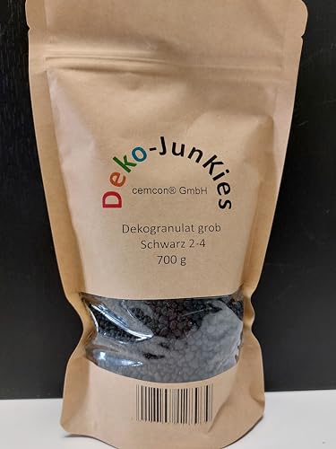 cemcon Dekogranulat Bastelsand Quarzsand grob (Schwarz 2-4 mm) von cemcon