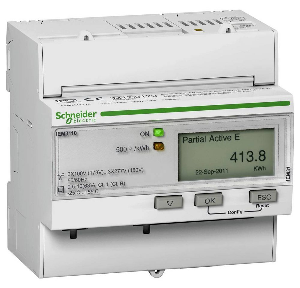 cemon Stromverbrauchszähler Energiezähler IEM3110 3P+N 63A Puls Mid A9MEM A9MEM3110 cemon Stromverbrauchszähler Energiezähler IEM3110 3P+N 63A Puls Mid A9MEM A9MEM3110 von cemon