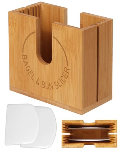 Großer verstellbarer Bagelschneider Halter, Bagelschneider für kleine und große Bagels mit rutschfestem Pad, Brotschneider für Bagels, Brötchen, englische Muffins Großer verstellbarer Bagelschneider Halter, Bagelschneider für kleine und große Bagels mit rutschfestem Pad, Brotschneider für Bagels, Brötchen, englische Muffins von cenleoha